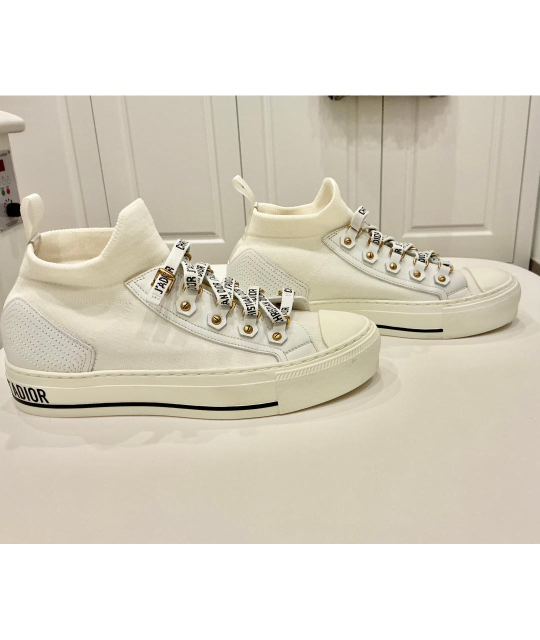 CHRISTIAN DIOR Белые текстильные кеды, фото 10