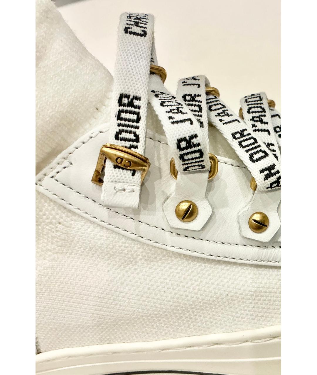 CHRISTIAN DIOR Белые текстильные кеды, фото 2