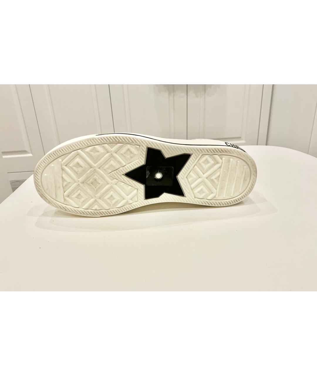 CHRISTIAN DIOR Белые текстильные кеды, фото 3