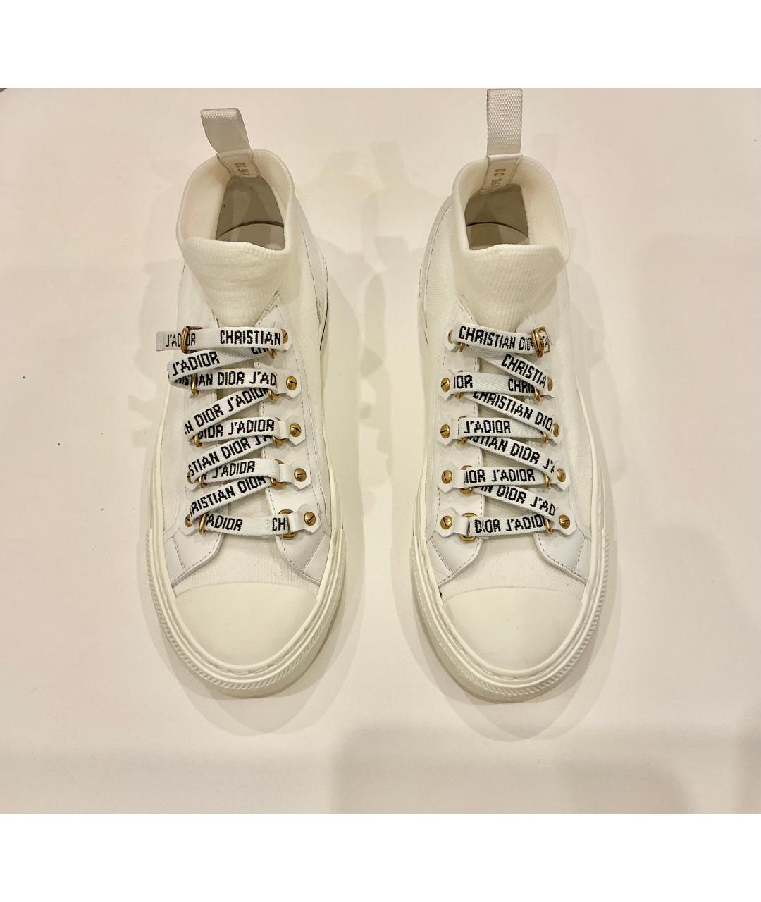 CHRISTIAN DIOR Белые текстильные кеды, фото 6