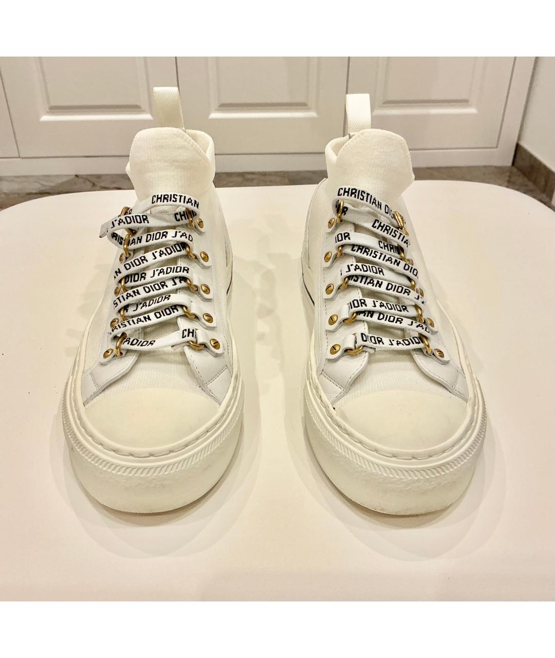 CHRISTIAN DIOR Белые текстильные кеды, фото 8