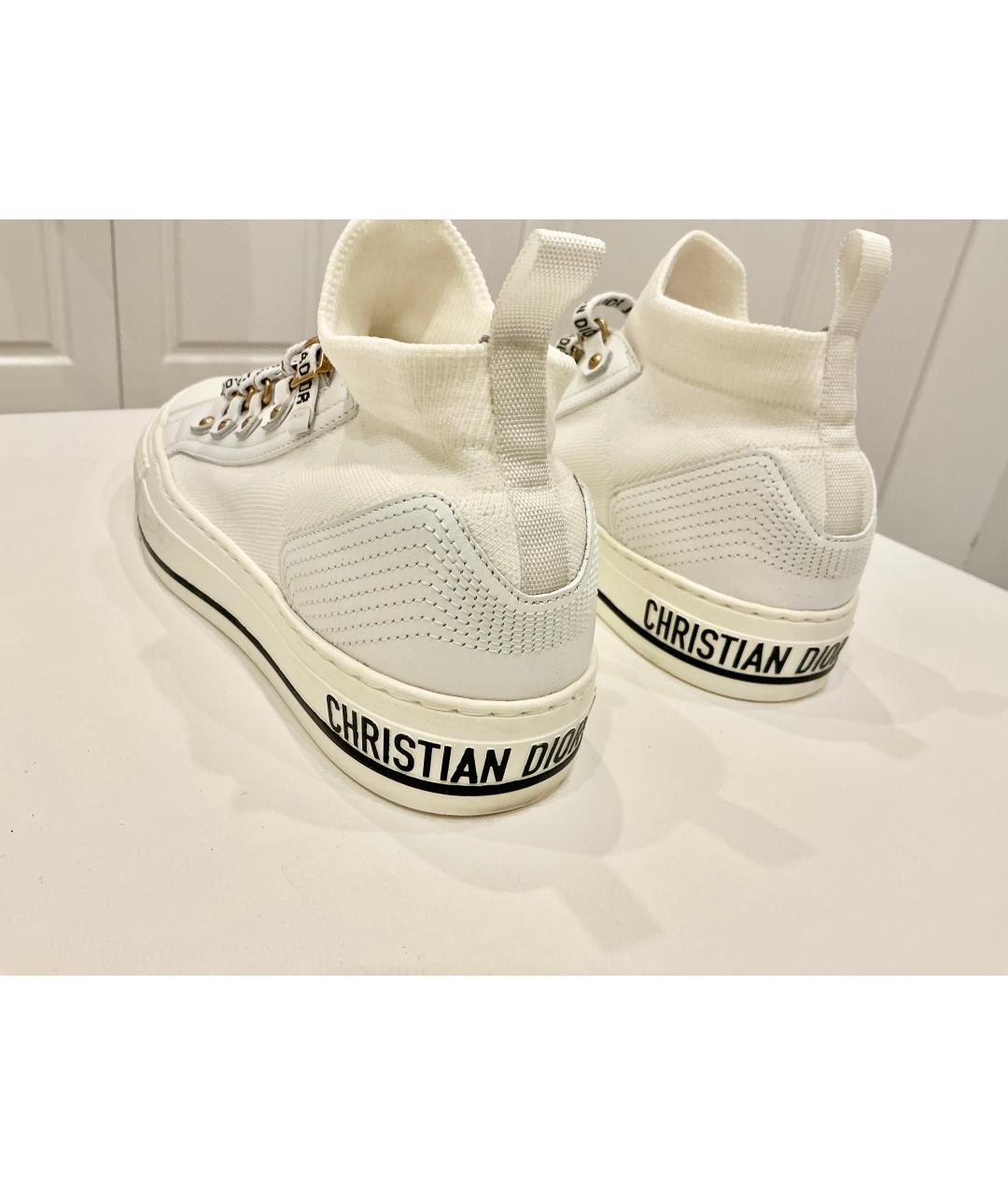 CHRISTIAN DIOR Белые текстильные кеды, фото 9