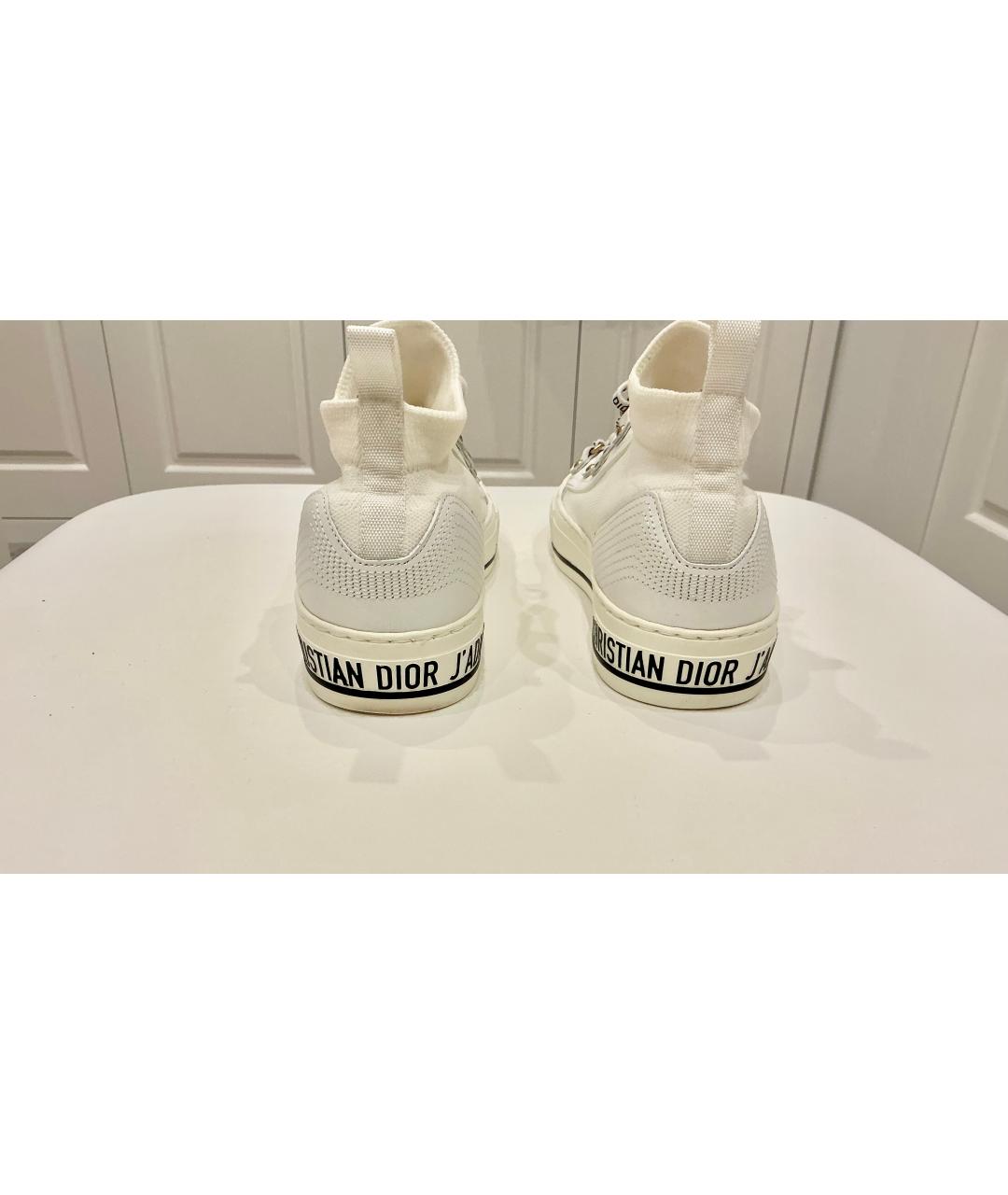 CHRISTIAN DIOR Белые текстильные кеды, фото 4