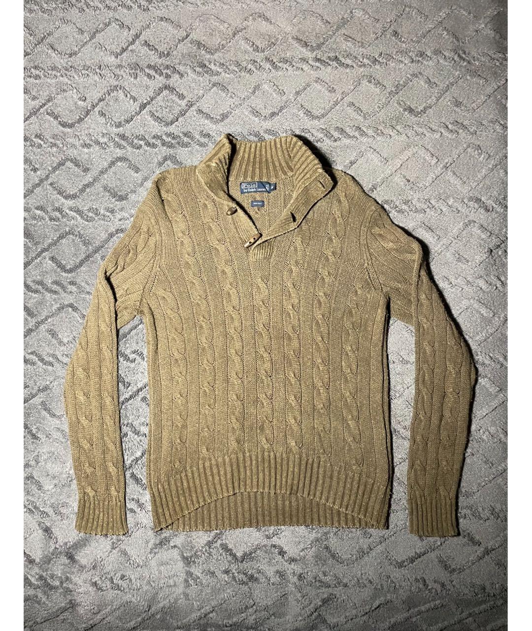 POLO RALPH LAUREN Коричневый шерстяной джемпер / свитер, фото 3