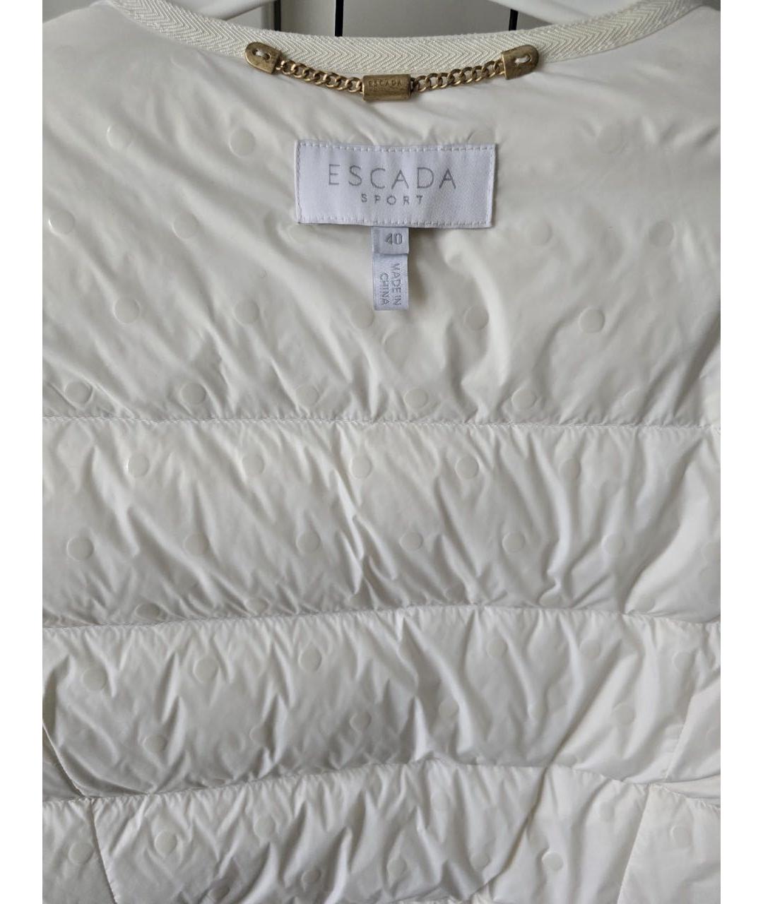 ESCADA Белый полиэстеровый пуховик, фото 3