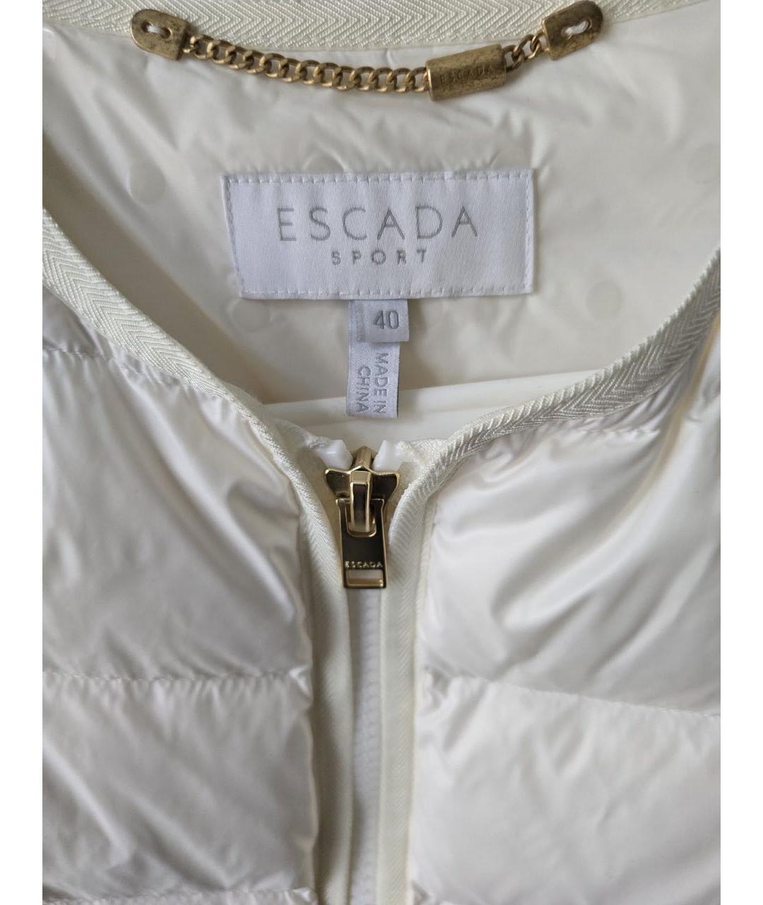 ESCADA Белый полиэстеровый пуховик, фото 5