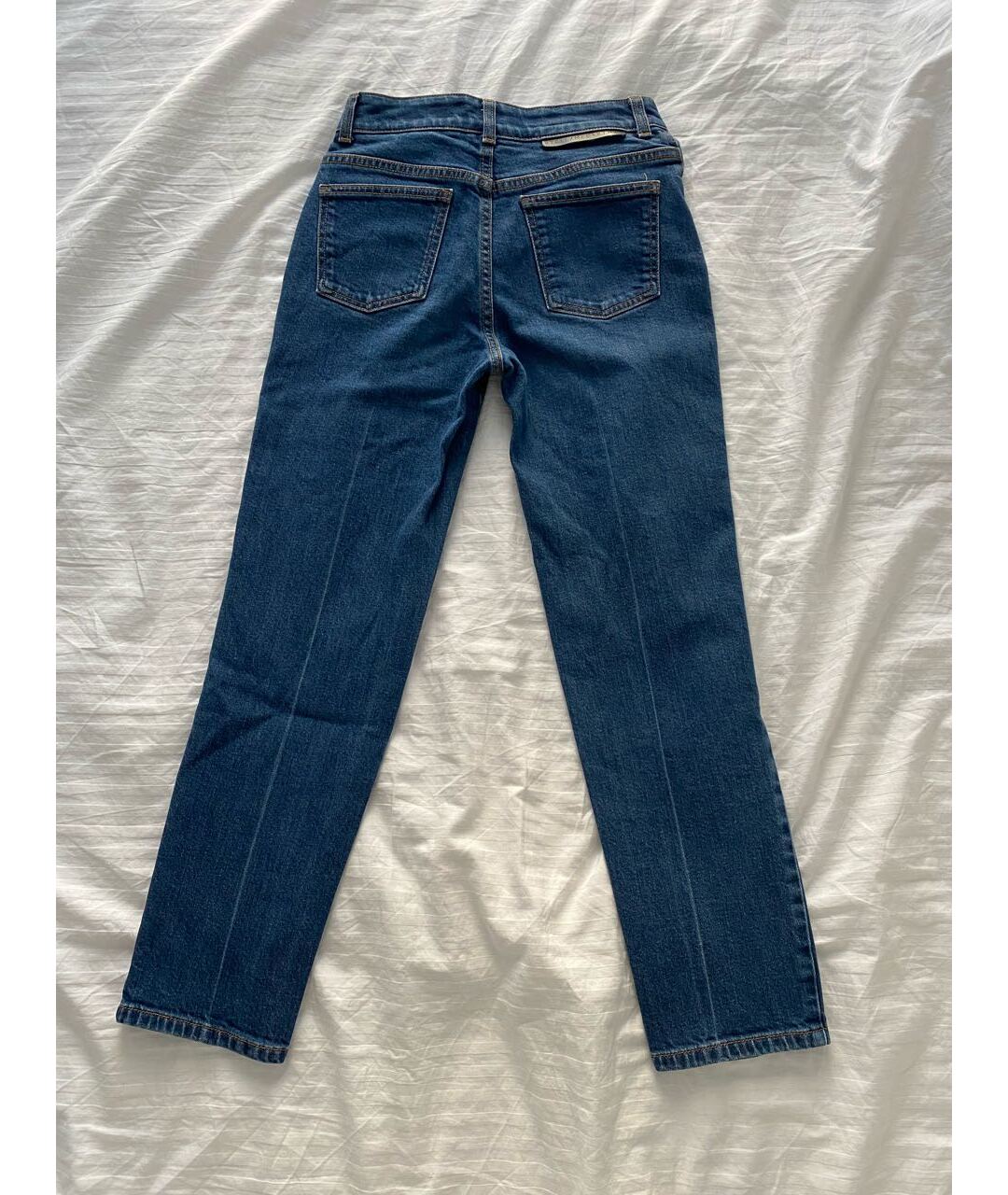 STELLA MCCARTNEY Темно-синие хлопко-эластановые прямые джинсы, фото 2