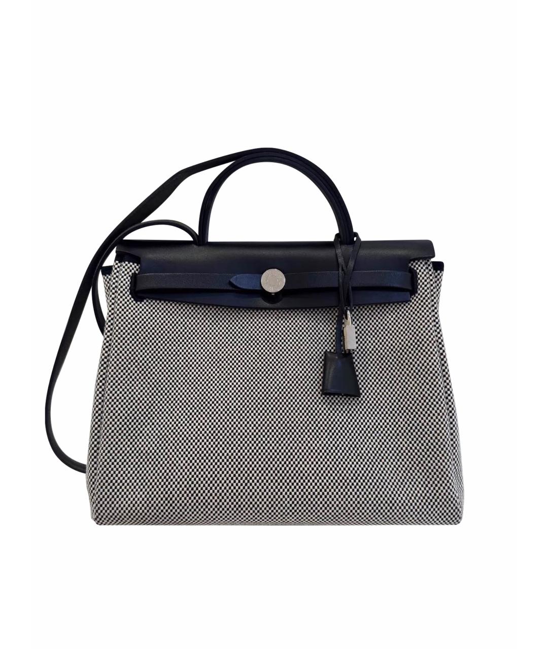 HERMES Черная тканевая сумка через плечо, фото 1