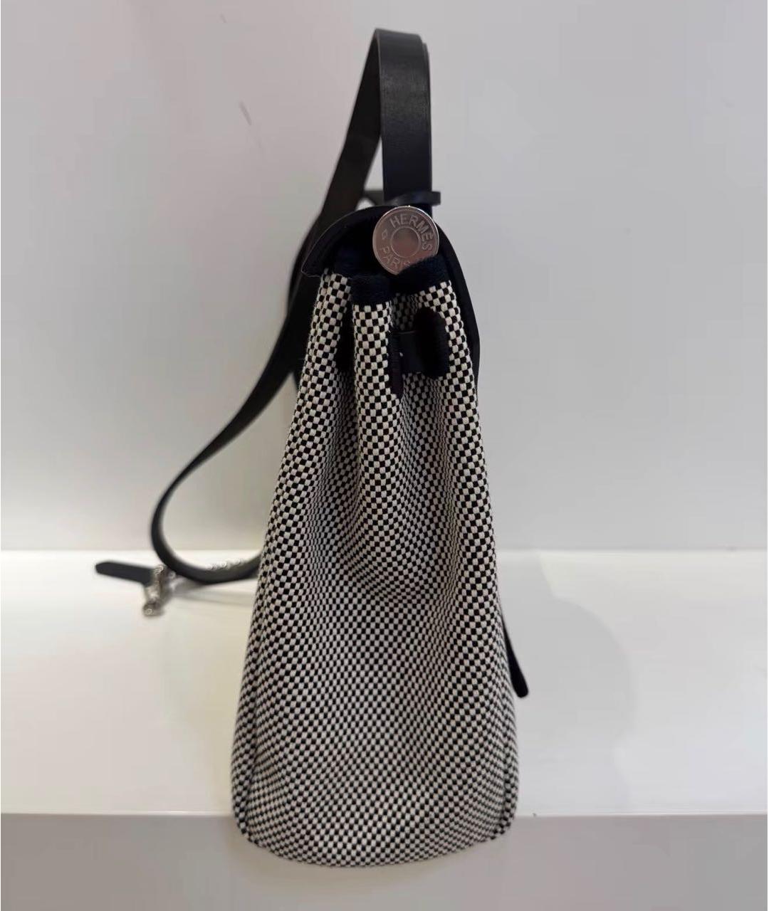 HERMES Черная тканевая сумка через плечо, фото 3
