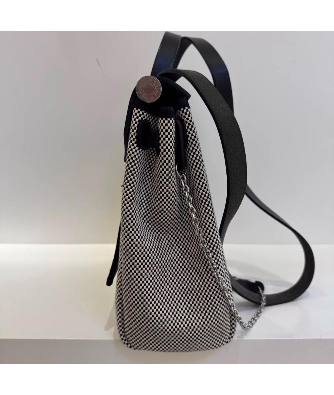 HERMES Черная тканевая сумка через плечо, фото 4