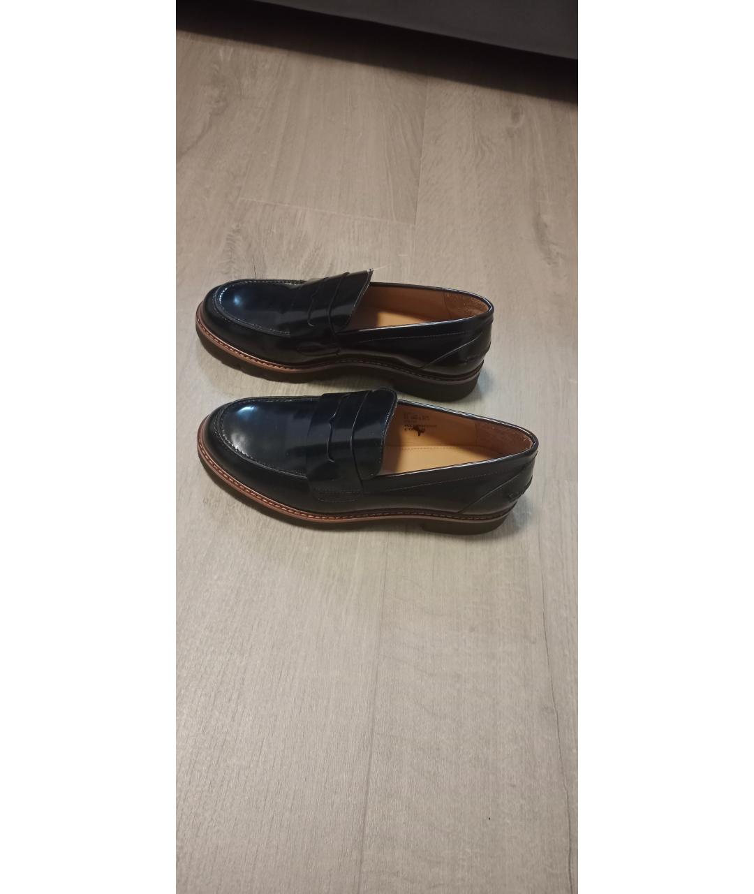 COACH Черные лоферы из лакированной кожи, фото 2