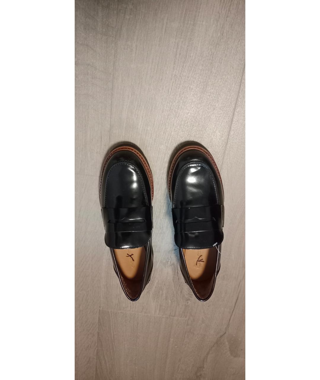 COACH Черные лоферы из лакированной кожи, фото 3