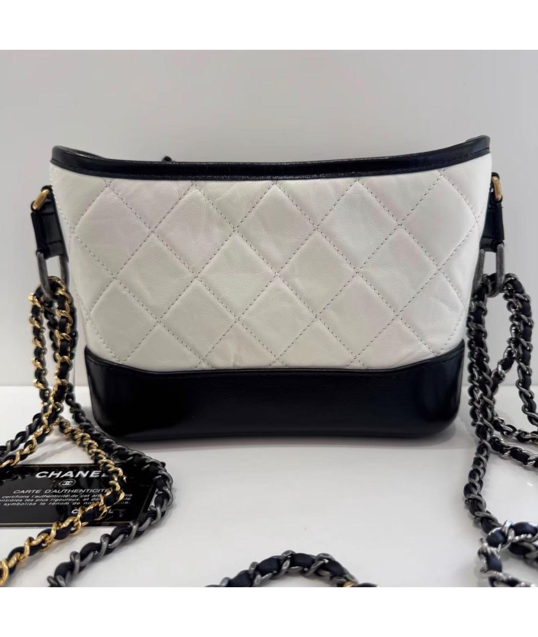 CHANEL Белая кожаная сумка через плечо, фото 2