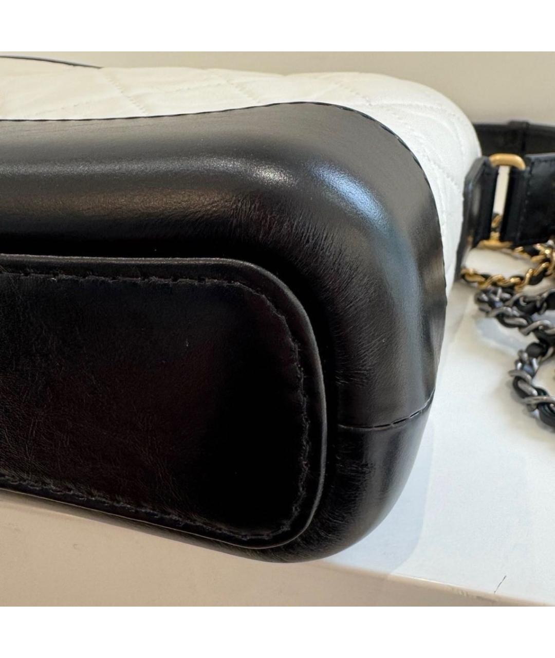 CHANEL Белая кожаная сумка через плечо, фото 6