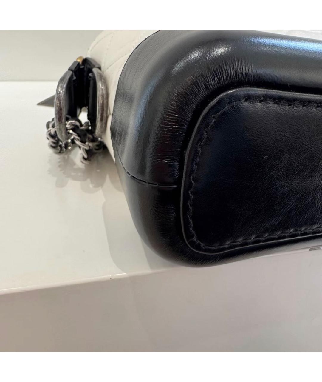 CHANEL Белая кожаная сумка через плечо, фото 5