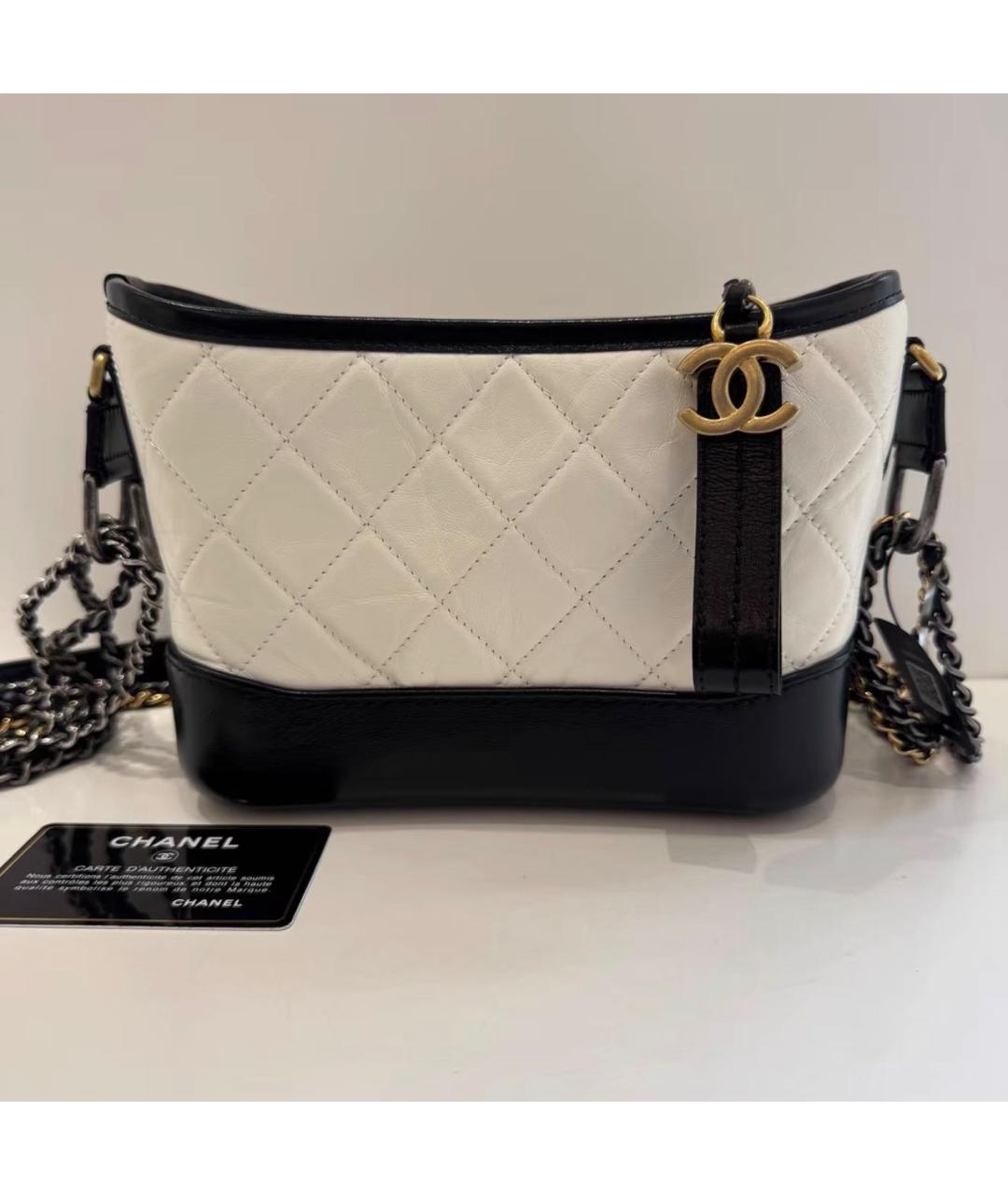 CHANEL Белая кожаная сумка через плечо, фото 9