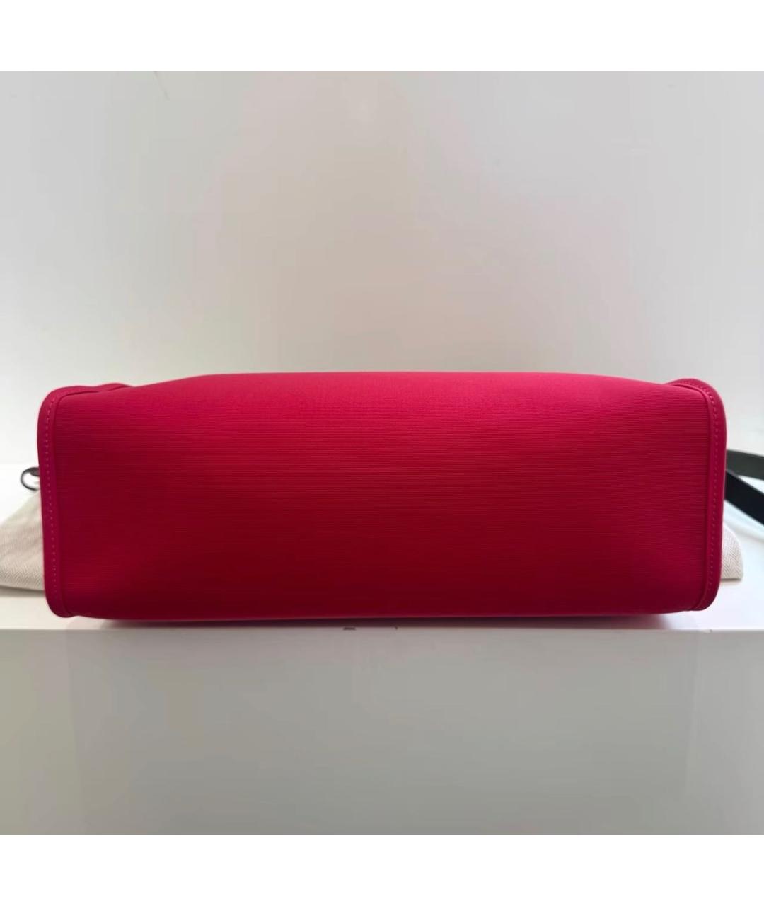 HERMES Красная тканевая сумка через плечо, фото 6