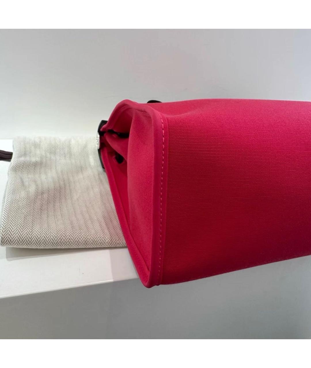 HERMES Красная тканевая сумка через плечо, фото 7