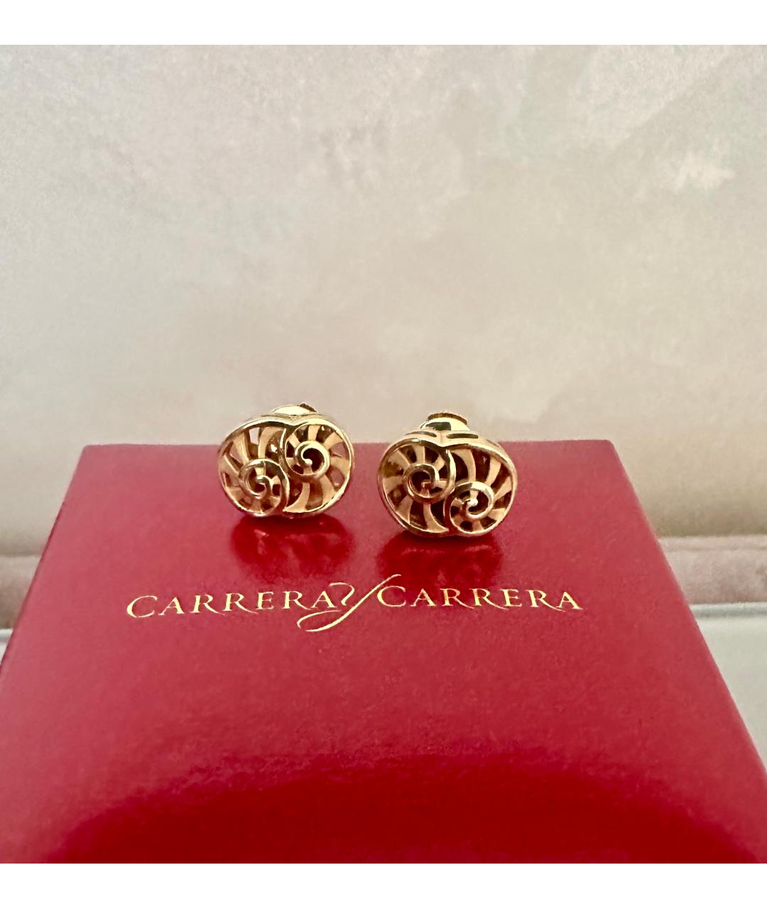 CARRERA Y CARRERA Желтые серьги из желтого золота, фото 7