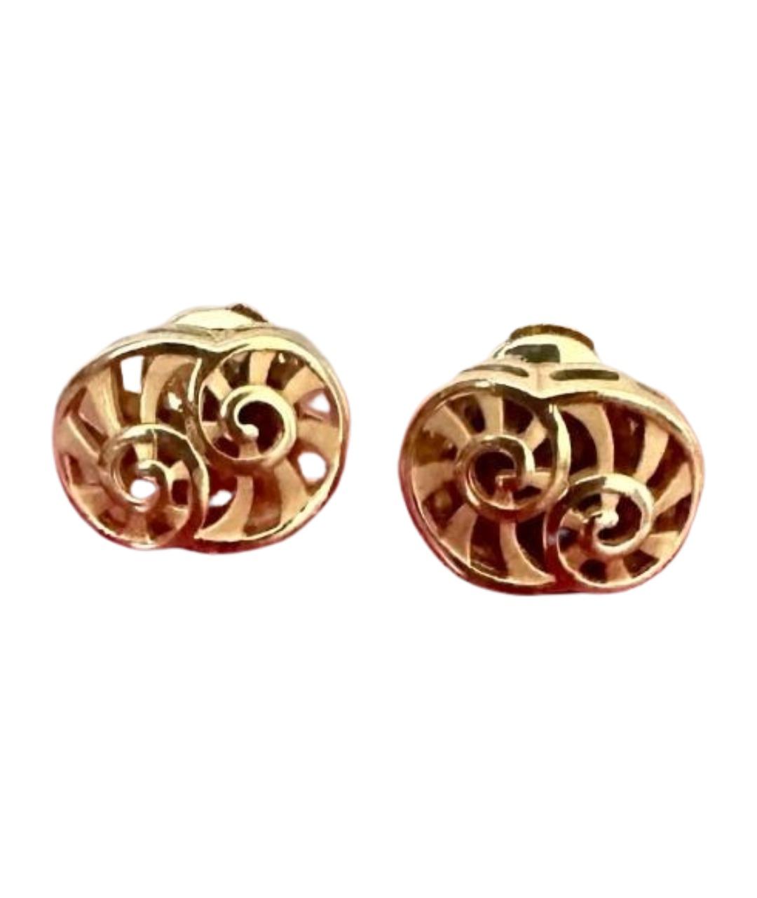 CARRERA Y CARRERA Желтые серьги из желтого золота, фото 1