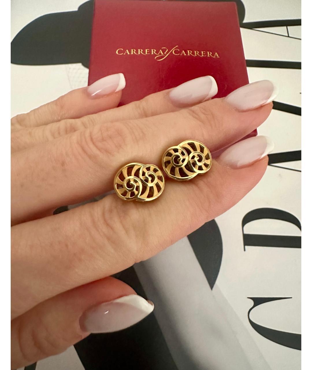 CARRERA Y CARRERA Желтые серьги из желтого золота, фото 5