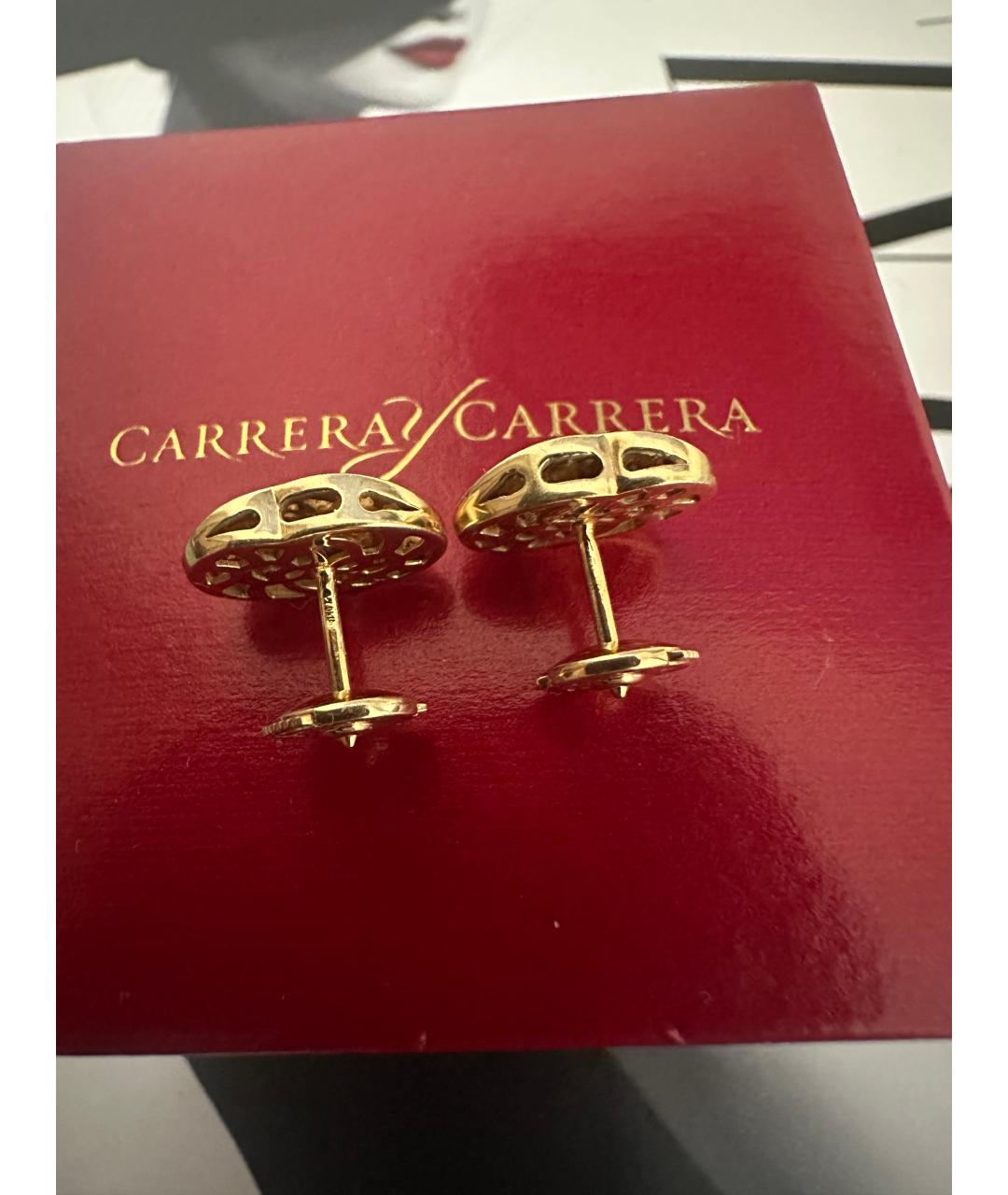 CARRERA Y CARRERA Желтые серьги из желтого золота, фото 2