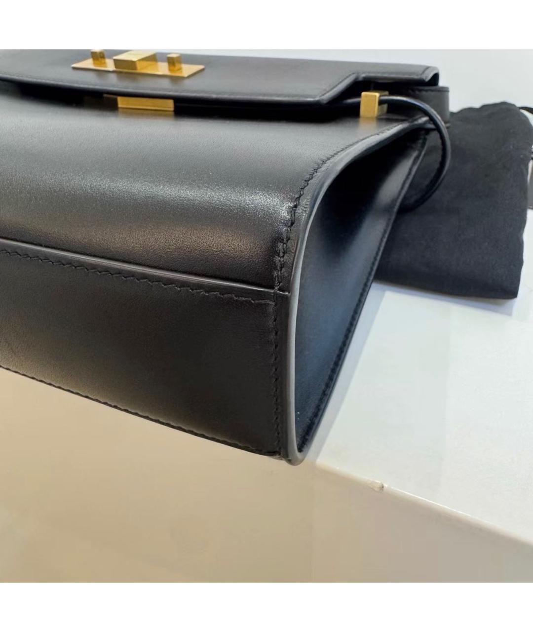 SAINT LAURENT Черная кожаная сумка через плечо, фото 7