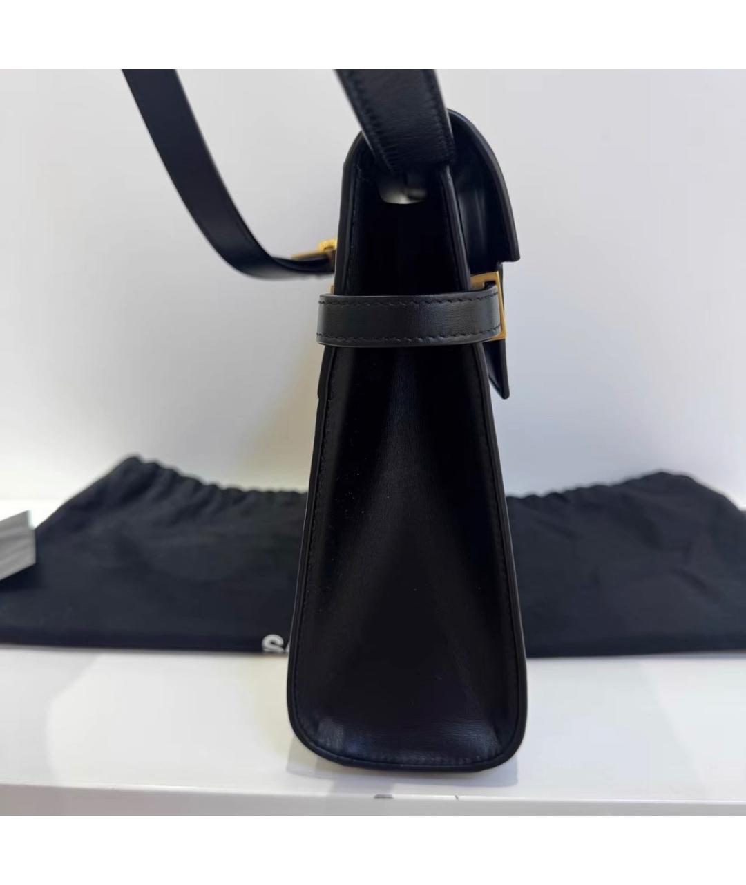 SAINT LAURENT Черная кожаная сумка через плечо, фото 4