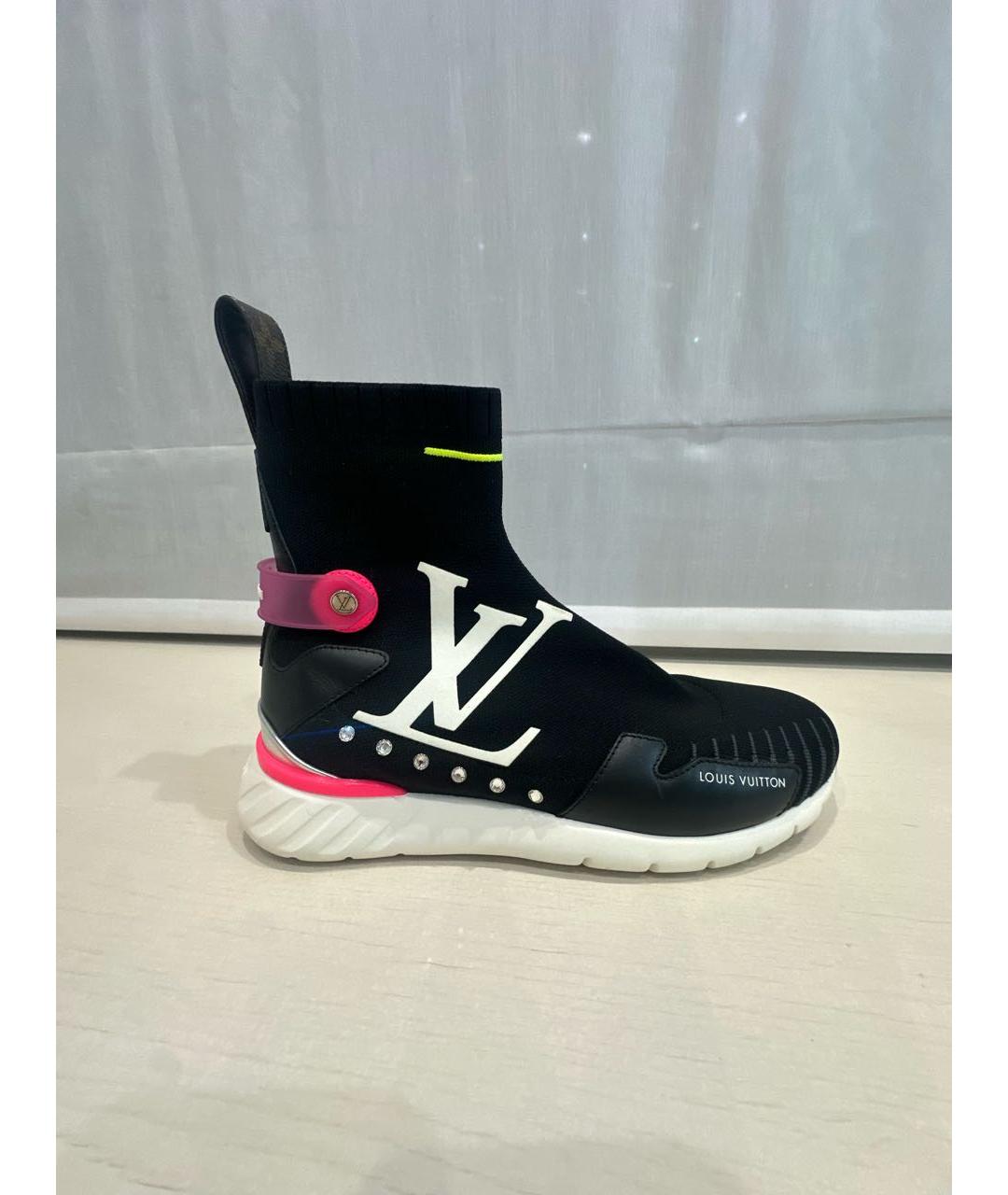 LOUIS VUITTON Черные текстильные кроссовки, фото 6