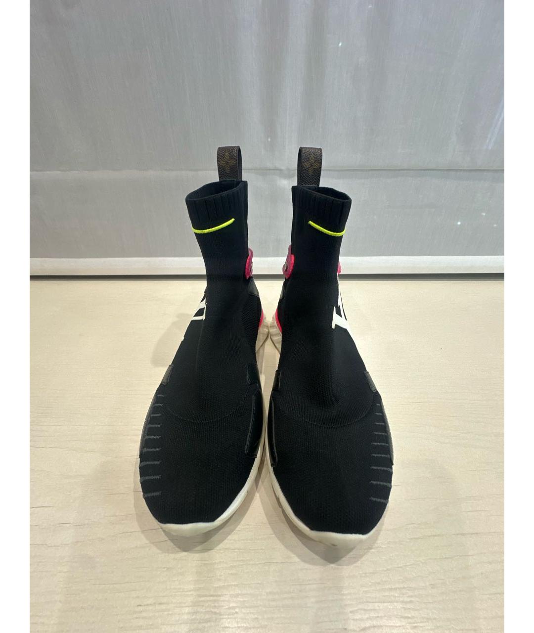 LOUIS VUITTON Черные текстильные кроссовки, фото 2