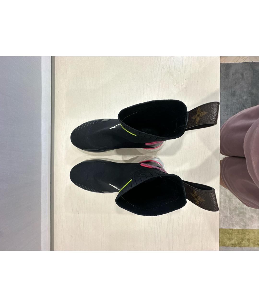 LOUIS VUITTON Черные текстильные кроссовки, фото 3