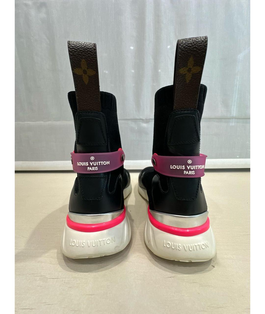 LOUIS VUITTON Черные текстильные кроссовки, фото 4