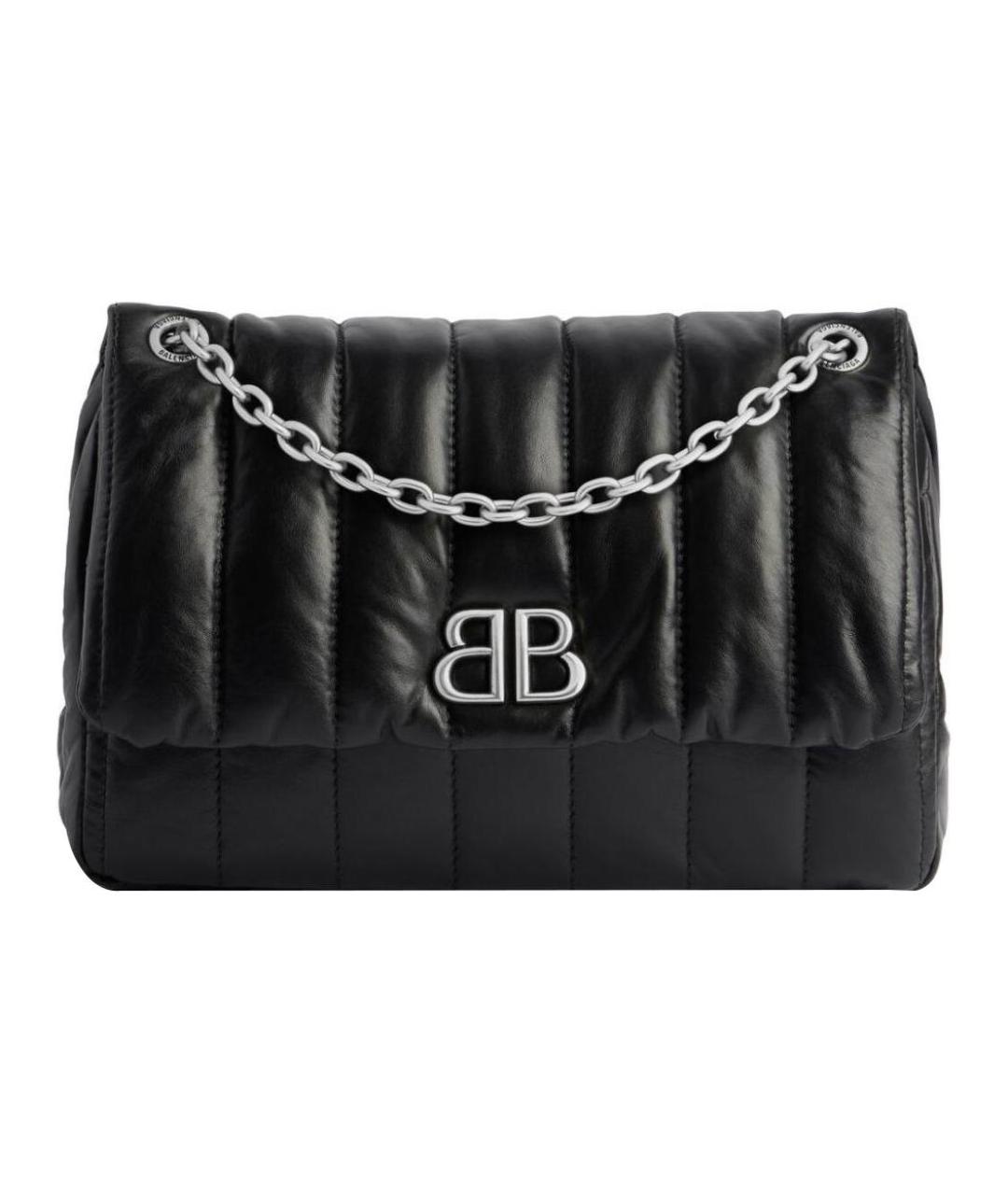 BALENCIAGA Черная кожаная сумка через плечо, фото 1