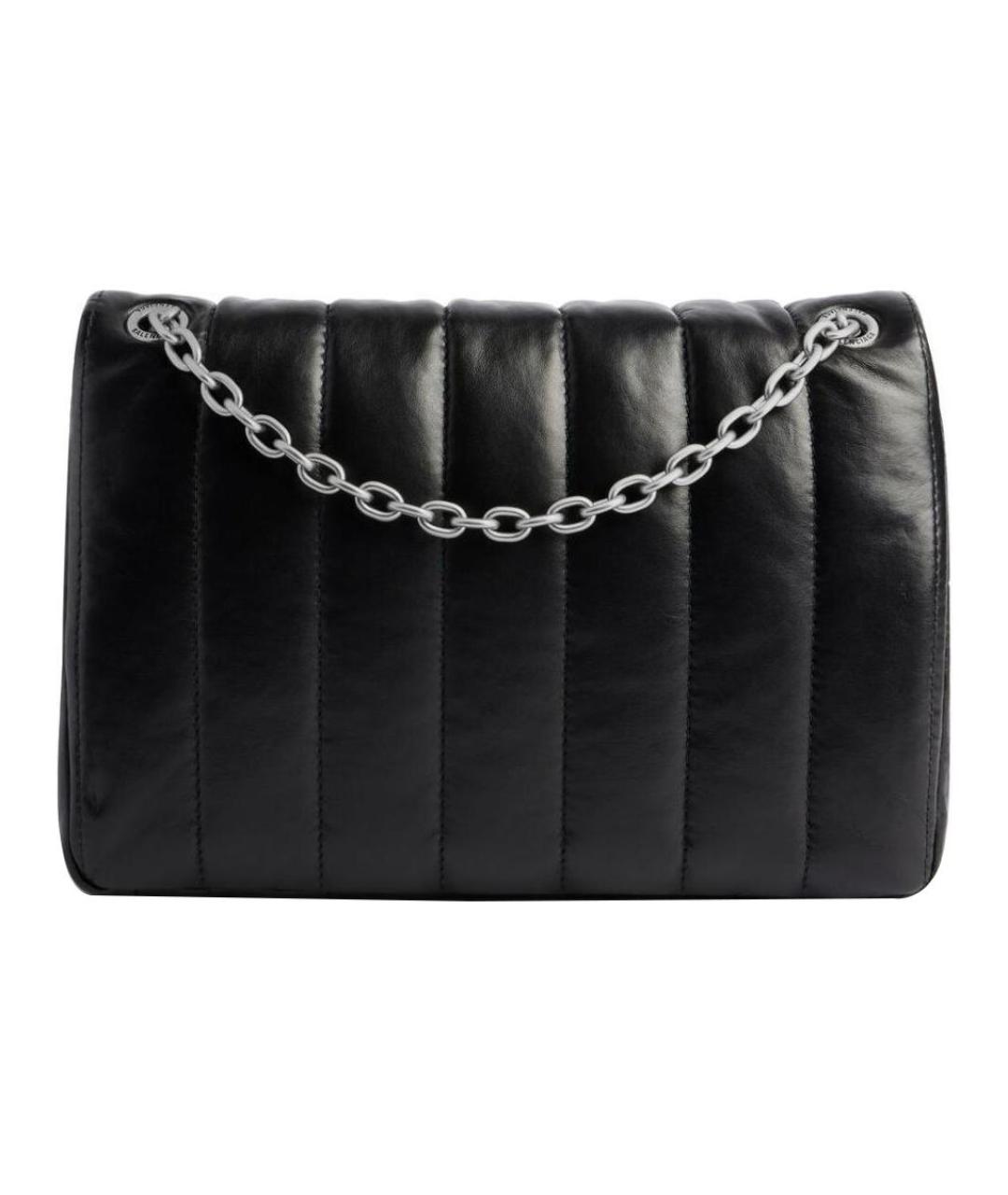 BALENCIAGA Черная кожаная сумка через плечо, фото 5