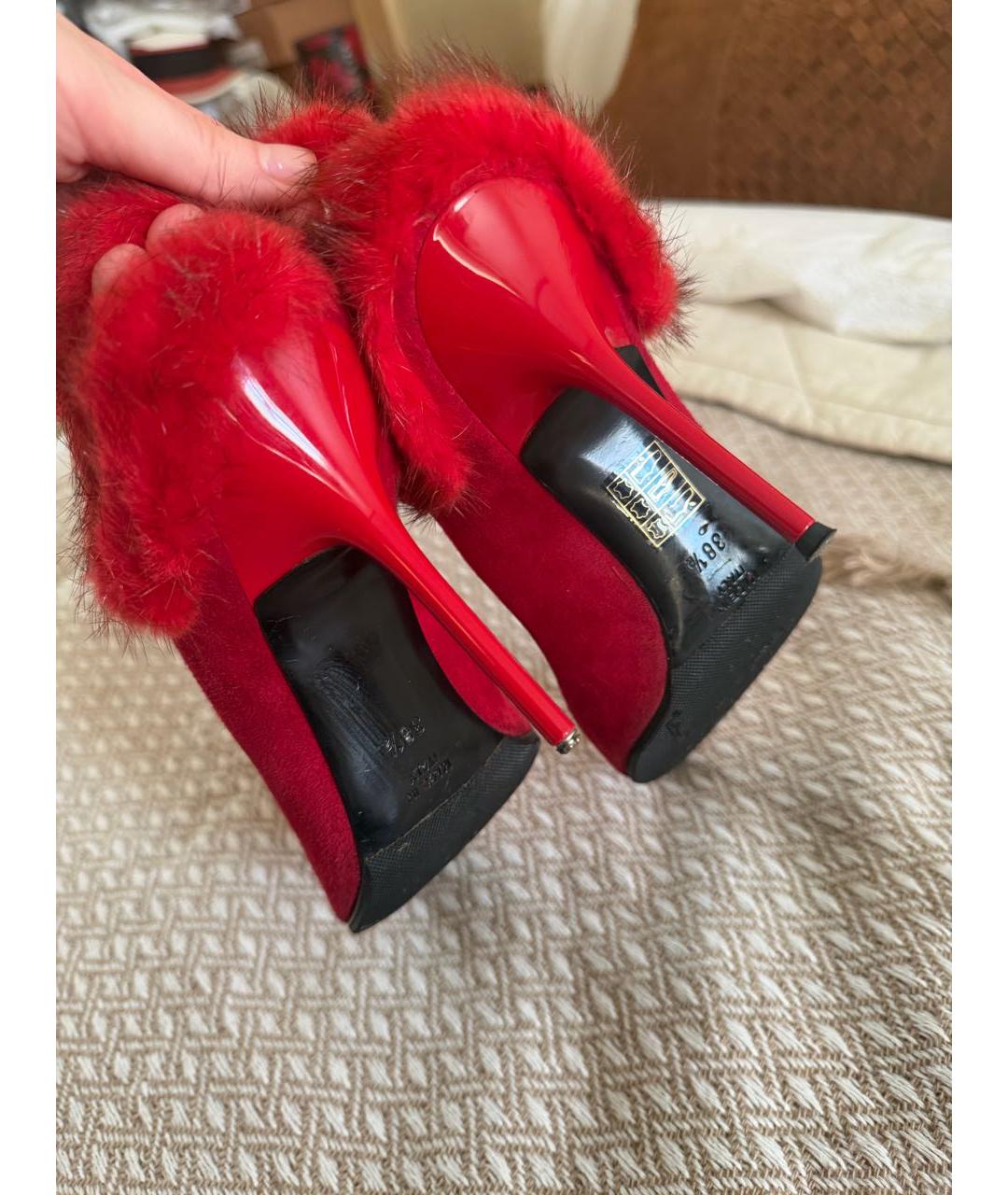 RENE CAOVILLA Красные замшевые туфли, фото 5