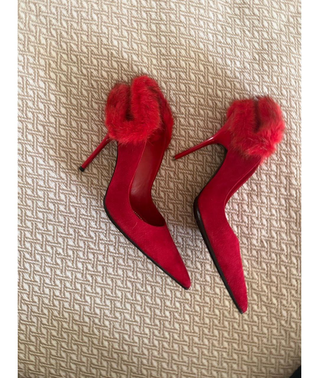 RENE CAOVILLA Красные замшевые туфли, фото 9