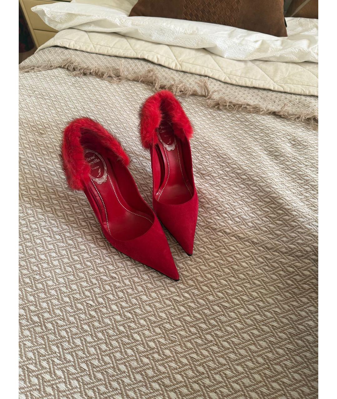RENE CAOVILLA Красные замшевые туфли, фото 4