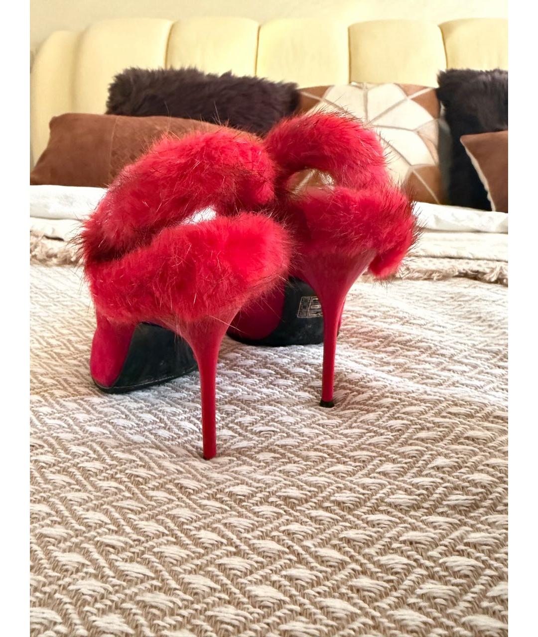 RENE CAOVILLA Красные замшевые туфли, фото 2