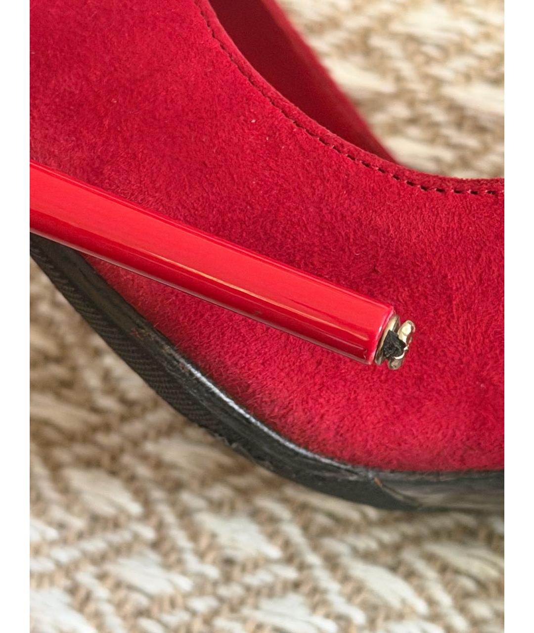 RENE CAOVILLA Красные замшевые туфли, фото 6
