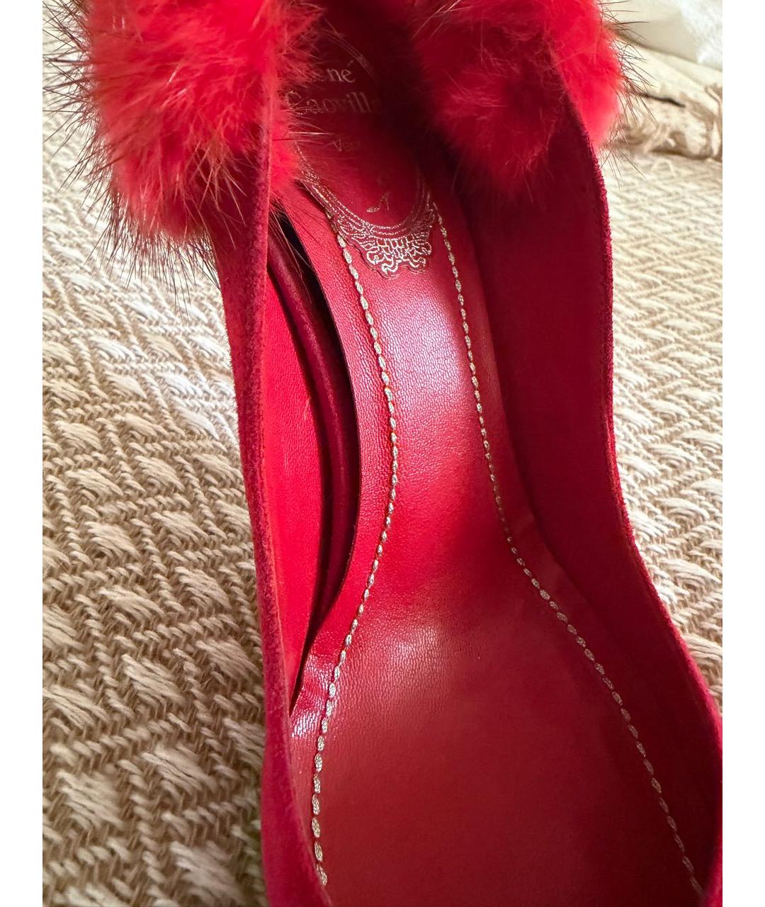 RENE CAOVILLA Красные замшевые туфли, фото 8