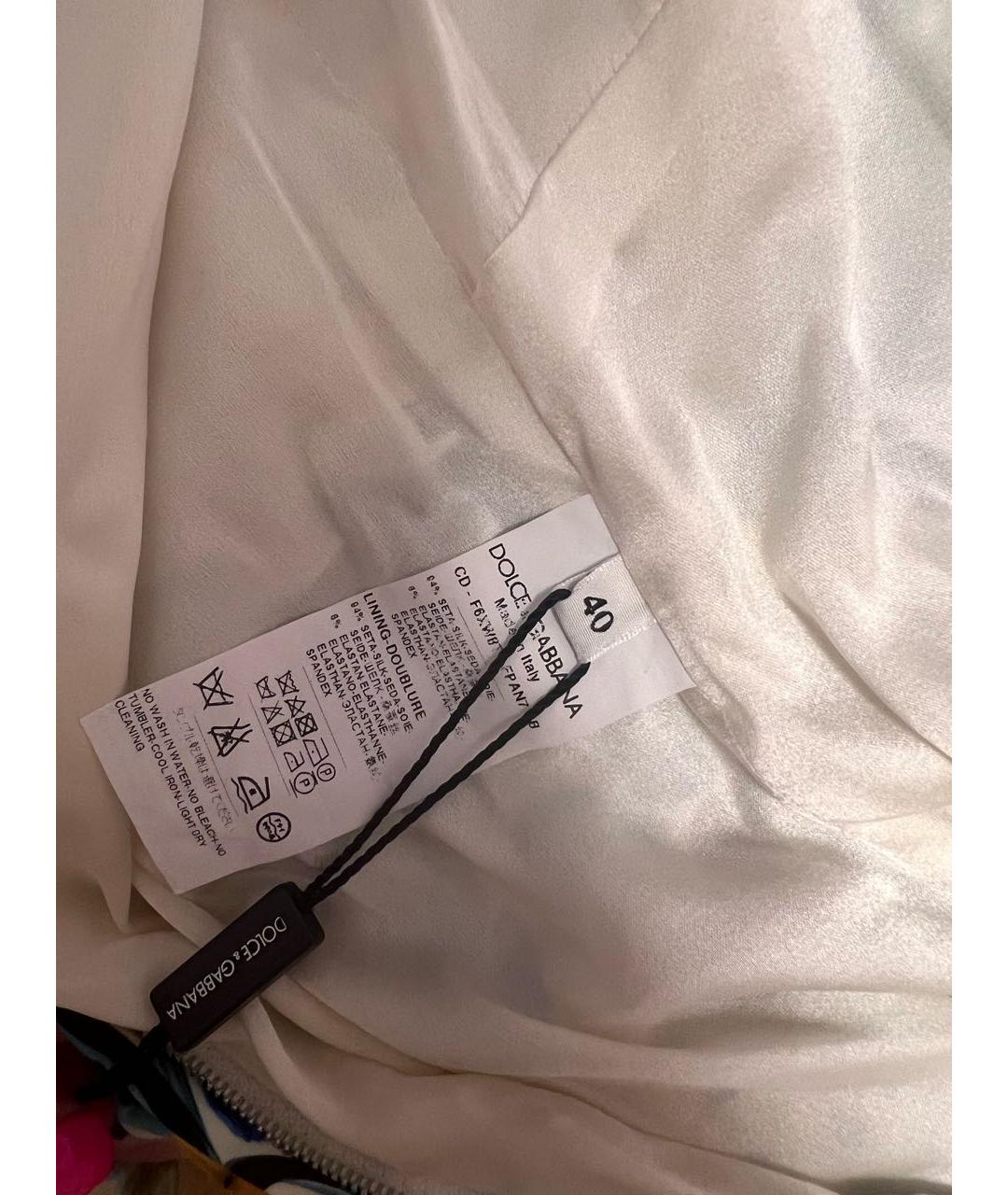 DOLCE&GABBANA Мульти шелковое повседневное платье, фото 5