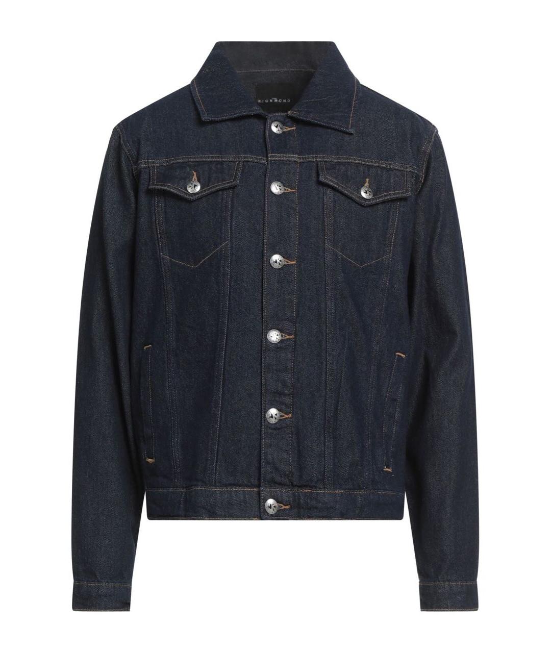 JOHN RICHMOND Темно-синяя хлопковая куртка, фото 1