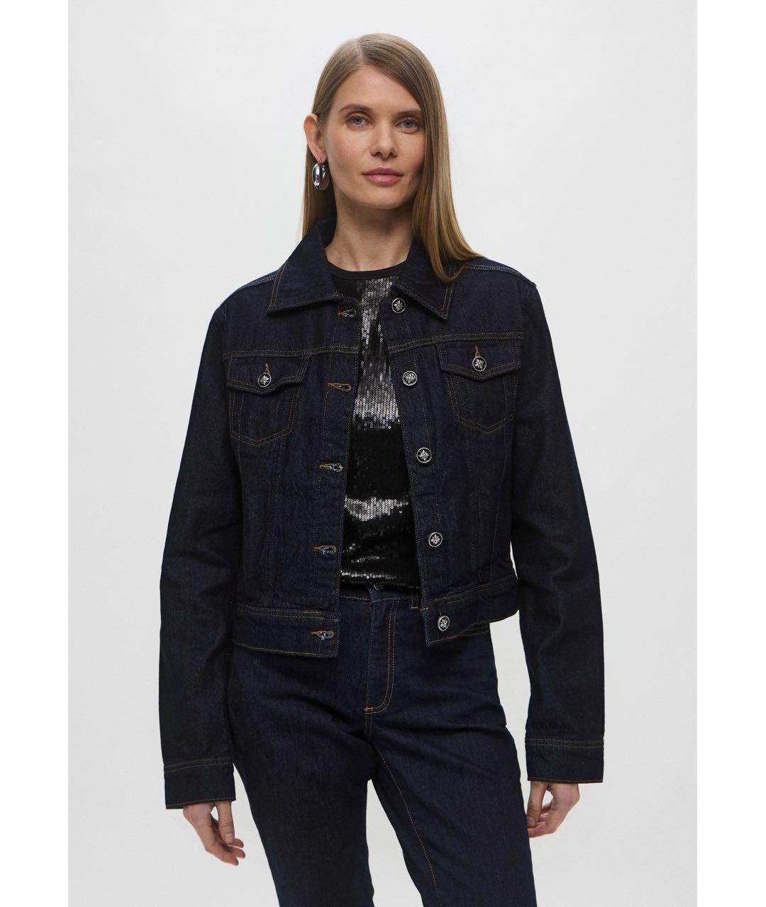 JOHN RICHMOND Темно-синяя хлопковая куртка, фото 2