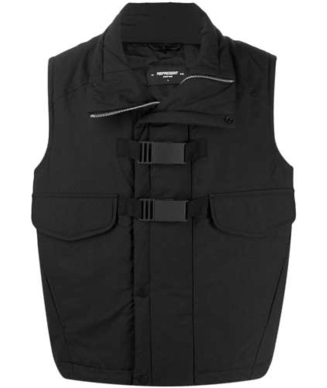 REPRESENT Черный хлопковый жилет, фото 1