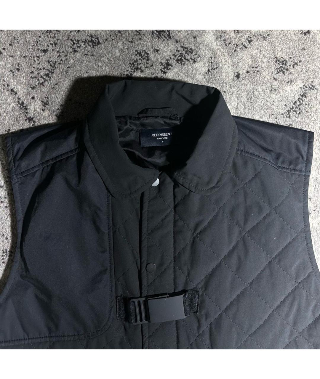 REPRESENT Черный хлопковый жилет, фото 4