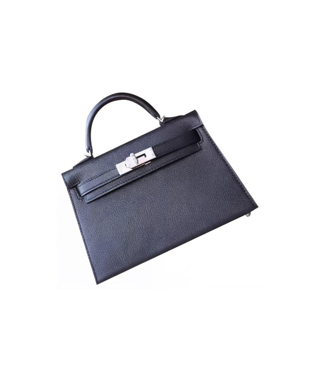 HERMES Синяя сумка с короткими ручками, фото 2