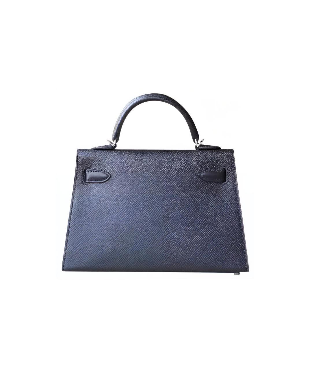 HERMES Синяя сумка с короткими ручками, фото 3