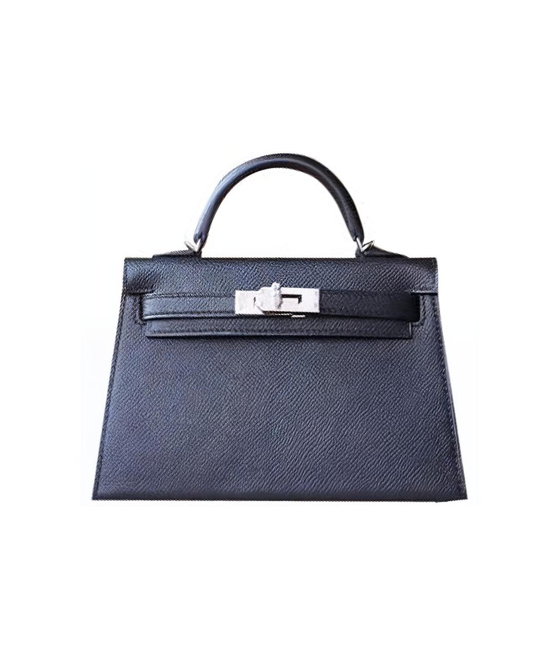 HERMES Синяя сумка с короткими ручками, фото 6