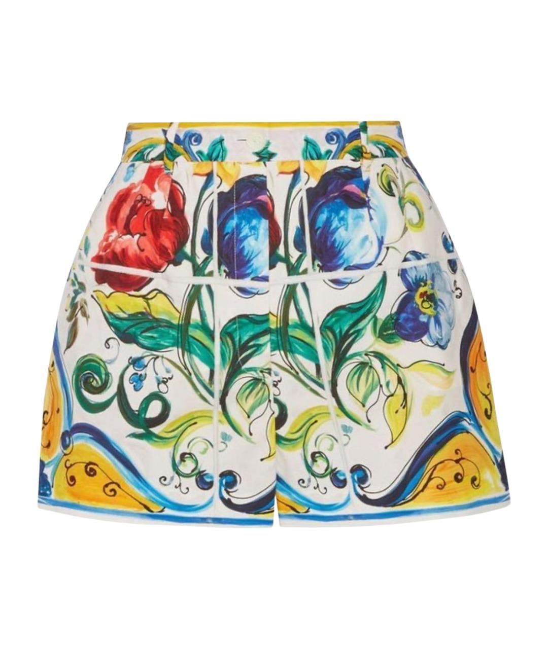 DOLCE&GABBANA Мульти хлопковые шорты, фото 1