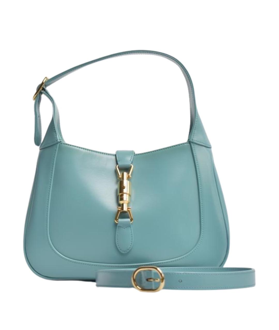 GUCCI Голубая кожаная сумка через плечо, фото 1